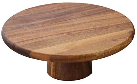 F Fityle Présentoir à gâteaux en Bois Plateau de présentation de Desserts Plateau de Serveur de Cuisine Rond pour Muffins pâtisseries Apéritifs Gâteaux Tartes, 25CM