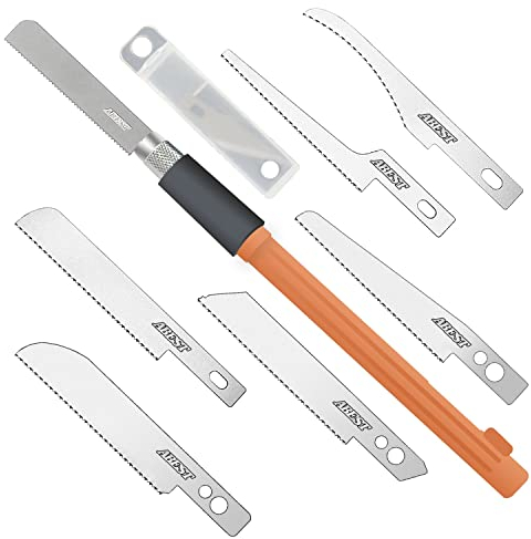 ABEST Mini sega a mano per modellismo con 8 lame per fai da te Coltello da modellismo Hobby Kit di strumenti per seghetto per tagliare a mano arti e rami degli alberi.