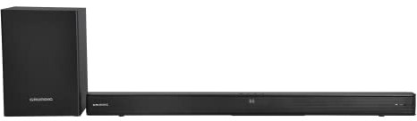 grundig 2.1 Dolby Digital Soundbar DSB 995, Slim Design, 2.1 Dolby Digital, 220 Watt, connessione wireless, Bluetooth 5.3, HDMI (CEC ARC), USB, ingresso ottico e Aux, nero