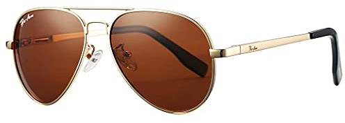 Pro Acme Pilotenbrille Herren Damen Polarisierte Fliegerbrille Klassische Piloten Sonnenbrille Unisex UV400 Schutz Vintage Sonnenbrille