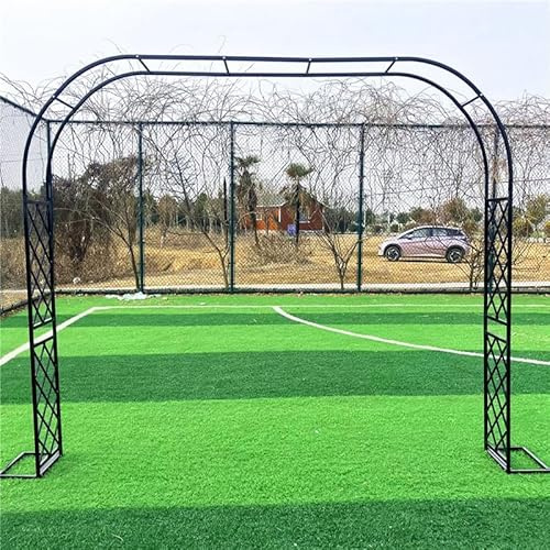 ARtsim Torbogen Rosenbögen für Kletterpflanzen Rankhilfe Rankgitter aus Metall stabil Rosengitter Gartenbogen Eisen 140/200/260/310/350cm Breite (Color : Schwarz, Size : 330cm x 250cm)