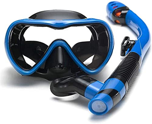 Samnuerly Tauchmaske, großer Rahmen, Taucherbrille, voll atmend, beschlagfrei, Schwimmbrille, Maske, Vollgesichts-Schnorchelmaske (C)
