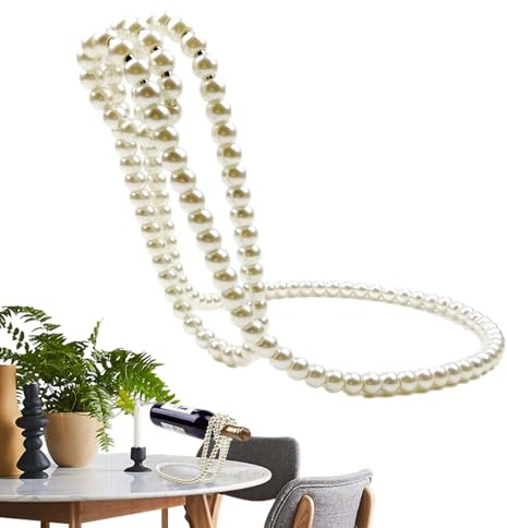 Perlenketten Weinständer Desktop Dekoration,Weinflaschenhalter,weinhalter kette,wine holder,flaschenkorb metall,Hängendes, freistehendes Tisch Einzel Weinregal,originelles Geschenk für Weinliebhaber