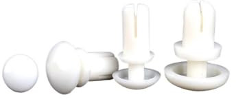 Kunststoffnieten, Nylon-Kunststoff, R-Typ, Expansionsnietmutter, Schnallenclip, PC-Platinen-Nietverschluss, 2,1/2,7/3,1/3,6/4,1/5,1/6,1 mm (Farbe: Schwarz, Größe: R3535 (100 Stück)) ( Color : White ,
