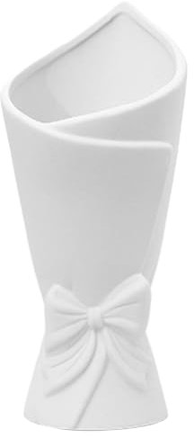 Bogenvase, dekorative Vasen, Keramikvase,Moderne weiße Keramikvase,minimalistisch,niedlich,dekorative Vase,Zuhause,Hotel,Restaurant Blumenvase für Blumenarrangements Wasserpflanzen,Typ 1,9,4 x 22,1cm