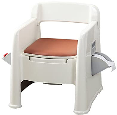 Tragbare Toilette für Camping Zuhause mit 2 Aufbewahrungsboxen und PU-Kissen – robuste Eimertoilette mit Griff, mobile Toilette