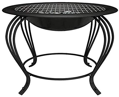NOALED Feuerstelle für draußen, Außenfeuer, großes Lagerfeuer, Holzofen, Terrassenkohlegrill, Feuerstelle für Außengrill, Holzkohlegrill ohne Rauch, mit Funkenschutz
