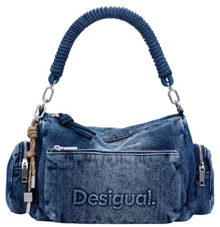 Desigual Damen 25SAXD22 Bag_Half Logo, Blue