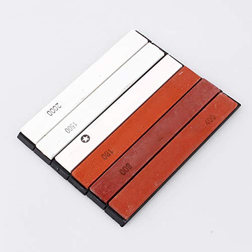 Ensemble de 6 Pierres à Aiguiser en Pierre Naturelle de qualité Supérieure, 180# 400# 800# 1500# 2000# 3000#, Outils de Cuisine, Outils à Main, Outils de Cisailles,
