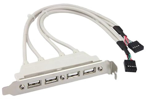 USB 2.0 Motherboard Extension Cable, 4 Port USB Panel Extender, Data Cable 2.0 Extension, High-Speed Data Transfer, Easy Plug-and-Play, 30cm/11.81 Inches, For Computer