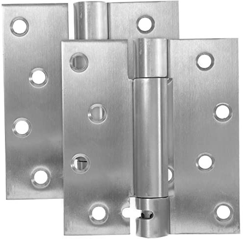 DIYEAH 2pièces Charnières à Ressort Automatiques Inox Pour Portes Battantes Fermeture Réglable Et Auto-fermante Lot De Résistantes Et Durables