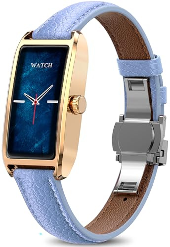 AMOLED Montre connectée élégante et fine pour femme - 1,13 - Moniteur de fréquence cardiaque - Podomètre - Analyse du sommeil - Cycle menstruel - Montre de sport - Or - Étanche IP68