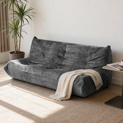 Upvilla Boneless Couch – bequemes Bodensofa mit Ergonomischem Design, Ohne Montage Schaumstoff-Sofa & Lesesofa, Sitzsack Sofa für Wohnzimmer, Schlafzimmer, Apartment,Gaming & Büro