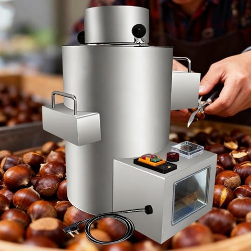 TozMvi Descascaradora Y Abridora Automática De Castañas, Peladora Eléctrica De Castañas, Herramienta De Descascarado De Grado Comercial, Peladora De Acero Inoxidable De 12 V/220 V 220V