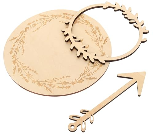 Toddmomy Lot de Cartes D’Étapes en Bois Double Face pour Bébé – Décorations Photo Shower Plaques Jalonnantes Mensuelles en Bois Accessoires Naissance pour Suivi Croissance Bébé