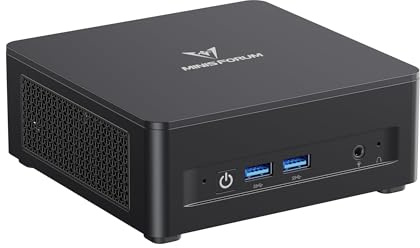 MINISFORUM Mini PC, AMD Ryzen 5 7640HS Mini Computer(6 Cores 12 Threads, Max 5.0GHz), 16GB DDR5 + 512GB PCIe 4.0 SSD, 8K@60Hz HDMI 2.1/USB4, WiFi 6E/BT 5.3/Auto Power On