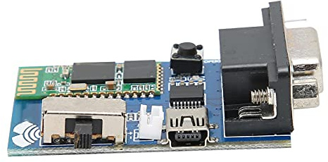 MAJONMMERD Serieportmodul Plast RS232 Dataöverföringsmodul BT 2.1 EDR 5V 15m Räckvidd 1200 Till 1382400bps för DOS Trådlös Serieportkommunikation