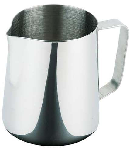 APS 10330 Milch-/Universalkanne, Ø 10,5 cm, Höhe 13 cm, 0,8 Liter, Edelstahl, außen hochglanzpoliert, Maßskalierung innen