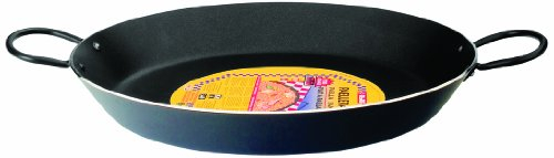 IBILI, Padella per paella nera, 46 cm, alluminio, antiaderente, 12 porzioni.