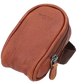 Gusti Sadelväska i läder - Udo B. Tube Bag Verktyg Cykelväska Vintage Läderväska Brun