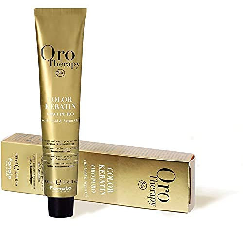FANOLA Oro Puro Therapy Color Keratin hårfärg 10,3 extra blond platina guld extra, 100 ml