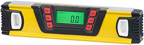 AGT Livelle per muratori - Goniometro: Livella digitale con funzione di misurazione dell'angolo e display LCD, 25 cm (angolo Attrezzo, Livella a bolla con Goniometro, Magneti)