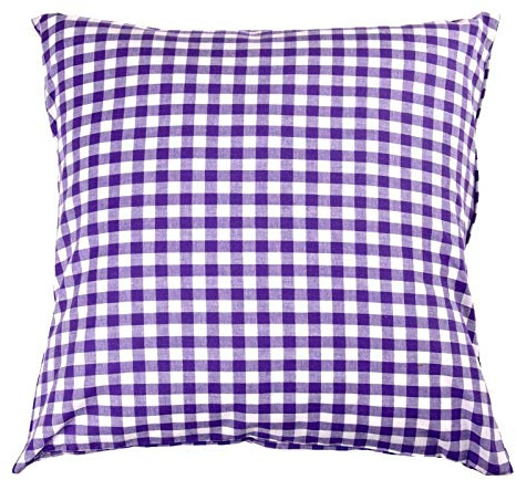 Hans-Textil-Shop Kissenbezug Karo 1x1 cm Reißverschluss - Kissenhülle, Kissen, Sofakissen, Kopfkissen, Dekokissen, Landhaus, Karomuster, Kariert (30x30 cm, Lila)