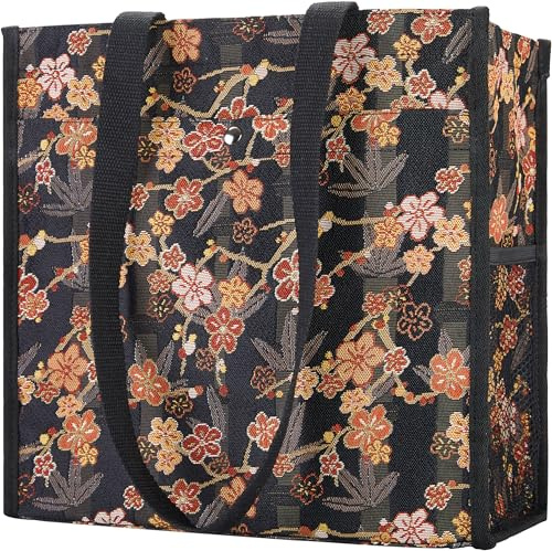 Signare Tapisserie Umhängetasche Einkaufstasche für Damen Ume Sakura Design im japanischen Stil, Ume Sakura, Einheitsgröße