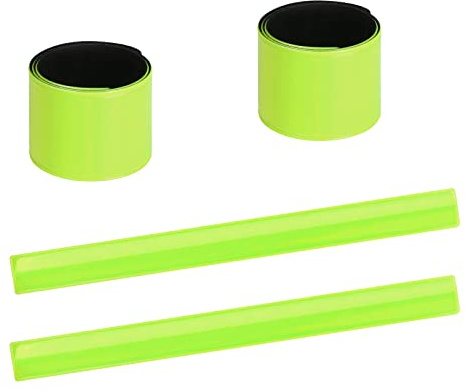 URAQT Brassard Réfléchissant de Sécurité, Équipement de Course Haute Visibilité PVC pour Vélo, Course et Jogging