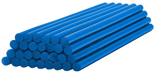 EKKJNQ Lot de 30 bâtons de colle chaude colorés pour pistolet à colle chaude 7 x 200, 11 x 200 mm (bleu marine 7 mm)