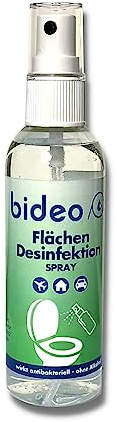 bideo® Desinfektionsspray alkoholfrei, 50ml - Reinigungsmittel für die schnelle Desinfektion von allen wasserbeständigen Oberflächen, Flächendesinfektionsmittel, Oberflächenreiniger (50ml – 1er Set)