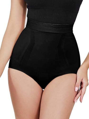 Channo Hög midja formande trosor med fast magkontroll för kvinnor, Svart trosa, XL-XXL