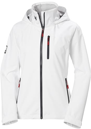 Helly-Hansen Women’s Crew Hooded Sailing Jacket 2.0, 001 White - Medium