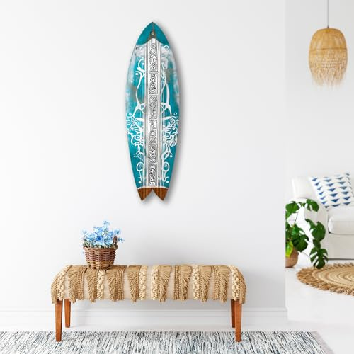 DECLINA, Wanddekoration, Surfbrett, Surfbrett, Surfbrett, Surfbrett, Naturgleichgewicht, 100 x 30 cm