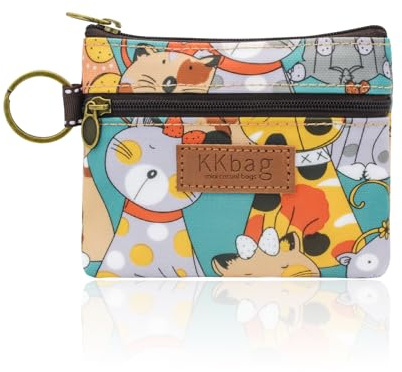 WisePoint Coin Bag, Waterproof Coin Wallet Small Coin Purse with Zipper and Keyring, Cute Coin Pouch for Women and Girls, Change Purse Mini Storage Bag for Coin, Cards, Keys, Lipsticks (green)
