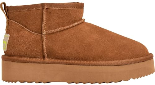 Pepe Jeans Stivaletti Dissy Young in Pelle Marrone