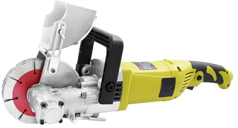 MIKIYUEER 4000W Wall Chaser Machine, Efficiently Groove, Reinforcement Marble Red Bricks, Includes 5 Saw Blades Powerful and Labor-Saving for Walls and Floors
