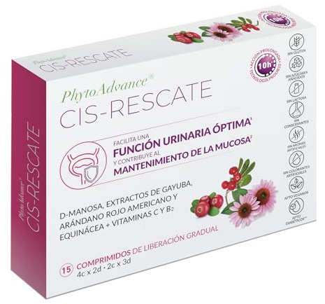 PhytoAdvance ® CIS-RESCATE | Contribuye a la función urinaria adecuada | Complemento alimenticio con ingredientes de origen natural | Con tecnología PROLIB10 de liberación prolongada | 15 comprimidos
