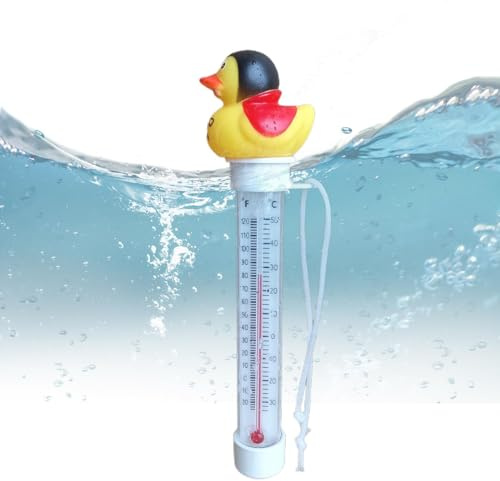 Schwimmende Pool-Thermometer, leicht ablesbar, schwimmende Pool-Thermometer | Niedliche Enten-Design-Thermometer für die Wassertemperatur - Eisbad-Thermometer, schwimmende Thermometer für Eisbad, digi