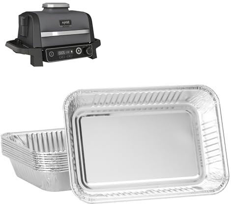 Lot de 30 doublures d'égouttement pour gril Ninja Woodfire OG700 Series, 6415 Bac à graisse pour Ninja OG700 OG701 OG751 Series & Weber Genesis Spirit Gaz Grills d'égouttement jetables en aluminium