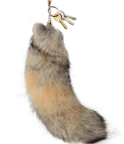 Fuchsschwanz-Rucksack-Anhänger, Realistischer Charm-Anhänger zum Aufhängen einer Tasche - Tragbarer Damen-Schlüsselanhänger mit Tierschwanz-Kostüm