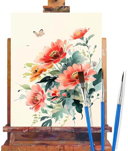 Malen Nach Zahlen Erwachsene Blume,Schmetterling Malen Nach Zahlen DIY set Handgemalt Ölgemälde,Mit Pinseln und Acrylfarbe,Bastelset Erwachsene Frauen für Geschenke und Home Wand Dekor 90x120cm D9