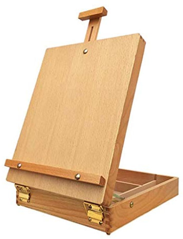 Cavalletto multifunzione in legno, lavagna da disegno portatile per pittura, disegno e progetti creativi, ideale per mostre e promozioni (colore legno)