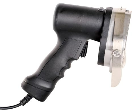 Cleiton® Cuchillo Eléctrico de Kebab con Cable | Cuchillo Profesional para cortar Carne de Kebab con Disco de Corte Ø 10 mm y corte regulable 0-8 mm