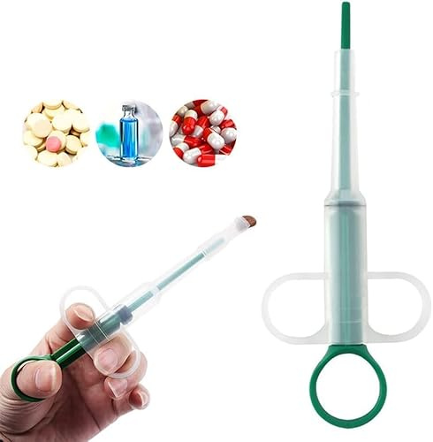 Grüne Pillenpistolen für Hunde und Katzen, Haustier-Pillenpistolen, Pillen-Shooter, Katzentablette, weiche Spitze, Spritzen, Haustiermedizin, Fütterungs- und Bewässerungszubehör, Hunde