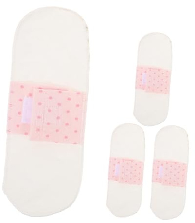 MOTHNUR 4 Stück Wiederverwendbare Baumwoll slipeinlagen Weiche Waschbare Periodenpads mit Wasserdichter Atmungsaktive Damenbinden für Menstruation Schwangerschaft und Wochenbettkomfort