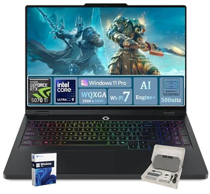 Lenovo Legion Pro 5i Gen 10 Gaming Laptop • GeForce RTX 5070 Ti GDDR7 • Intel 24-Core U9 275HX • 16 WQXGA 500Nits Display • RGB Backlit KB • AI Engine+ • Wi-Fi 7 • Win 11 Pro • 64GB DDR5 • 4TB SSD