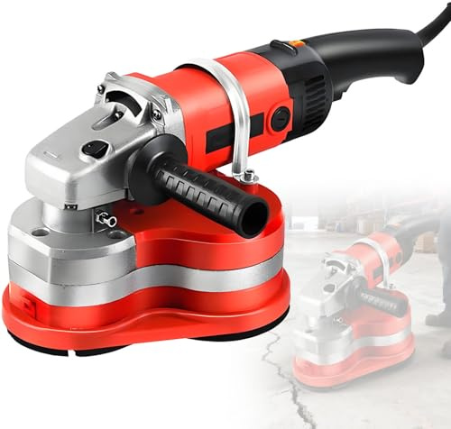 GLBMXDD Amoladora de hormigón portátil de Tres Cabezales,sin Polvo-Pulidora de Suelos de 2800RPM y 6 velocidades para pulir y Limpiar Superficies de Piedra,hormigón,Cemento, mármol,Roca Standard