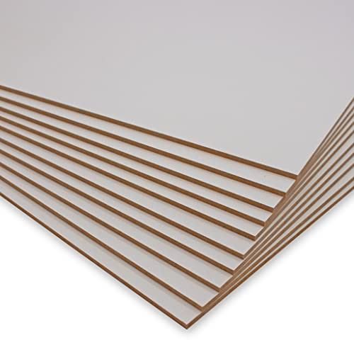 PEGBOARD 5mm 60 x 40 cm 10er Set MDF-Platten | weiß lackiert, Perfekt für Lasergravur, CNC-Bearbeitung | präzise Zuschnitte