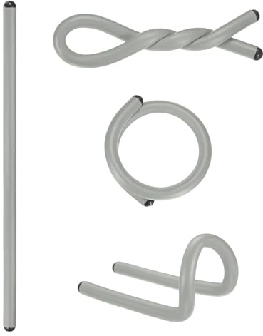 M METERXITY 4-Pack Twist Rubber Ties 17in, Grey